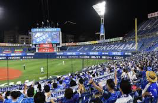 横浜スタジアムに野球観戦